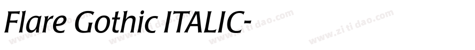 Flare Gothic ITALIC字体转换